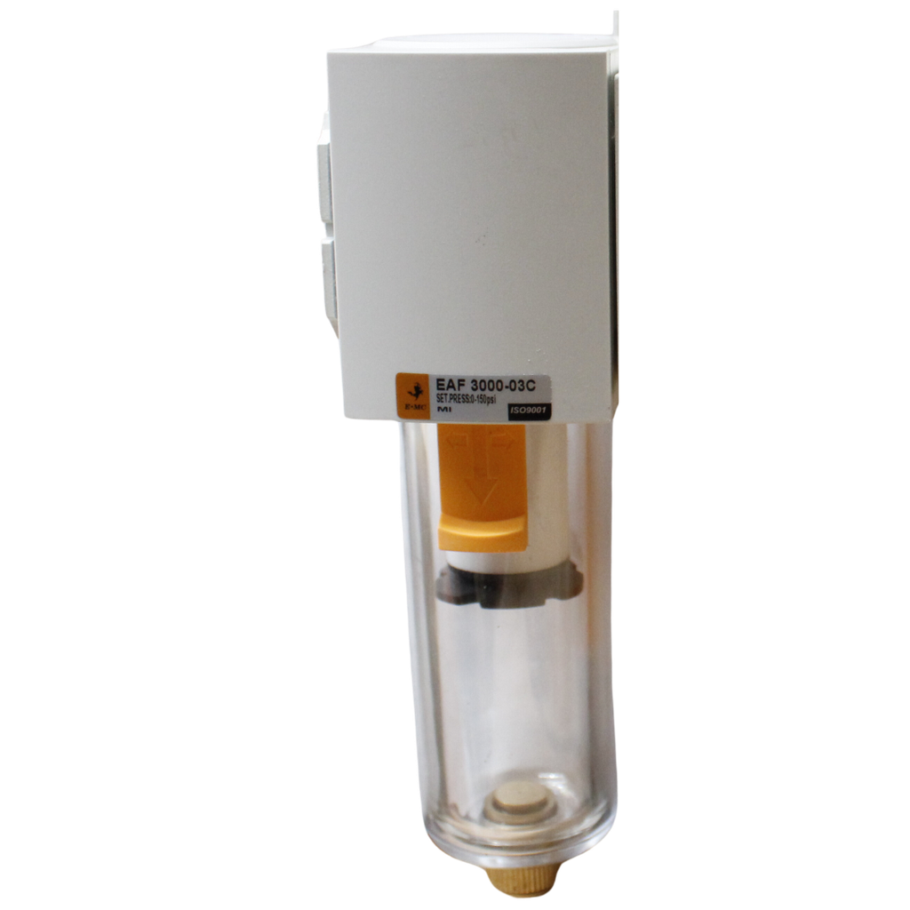 Filtro 40 micras, tamaño 3, purga manual puertos 3/8" BSP.