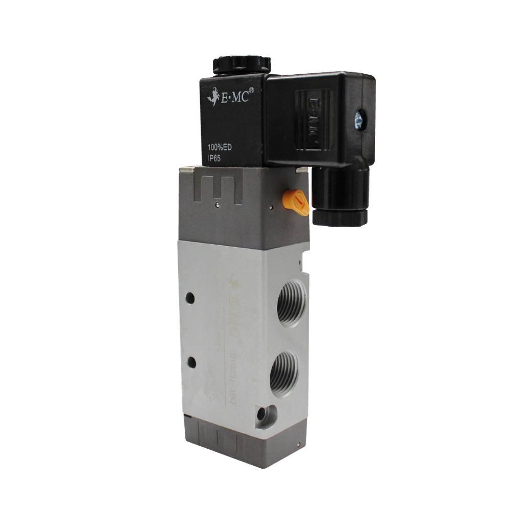 Electroválvula 5/2 una bobina, 3 serie, DC24V puertos 3/8" NPT