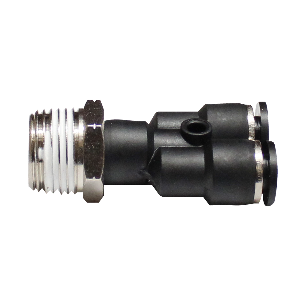 Racor rápido "Y" cuerda 3/8" BSP manguera 6 MM