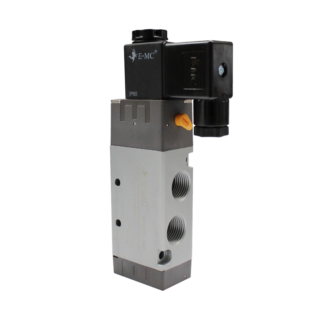 Electroválvula, 5/2, una bobina, tamaño 3 , 110 VAC puertos 3/8'' NPT