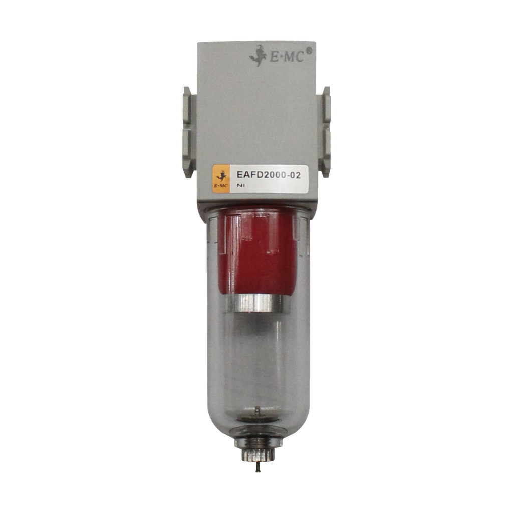 Filtro 0.01 micras, tamaño 2, purga manual puertos 1/4'' BSP 