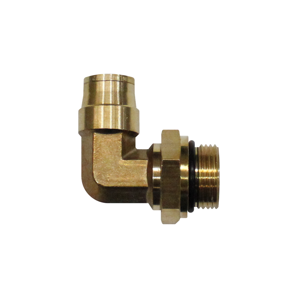 Codo a 90° giratorio Macho NPT 3/8 - 12 mm