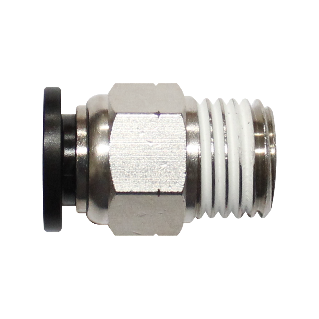 Conector Rápido recto  cuerda macho NPT de 3/8 diámetro de manguera 1/4"