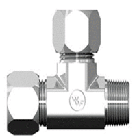 [C2605-06-06-06] Tee unión BITE TYPE con Macho NPT lateral