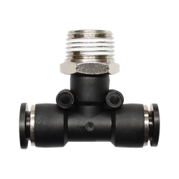 [PB 3-8 1-4] Conector Rapido Tee Macho Al Centro De 3/8 A 1/4