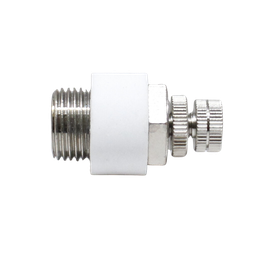 [SPK-25T] Silenciador con regulador de caudal de Latón niquelado 1" NPT