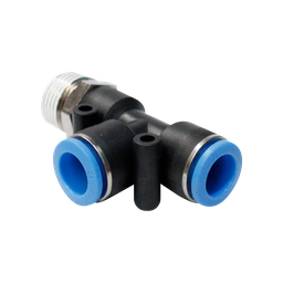 [PST06 1-8] Conector rápido "T" cuerda lateral 1/8" BSP manguera 6 MM