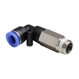 [PLL06 1-8] Conector Rapido en codo a 90° Largo Macho manguera 6 MM X 1/8" BSP