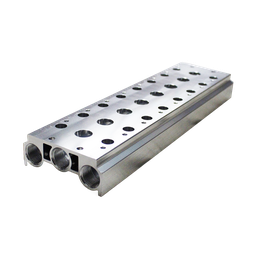 [V321-8F] Manifold placa base, electroválvulas 3/2, tamaño 1, 8 estaciones