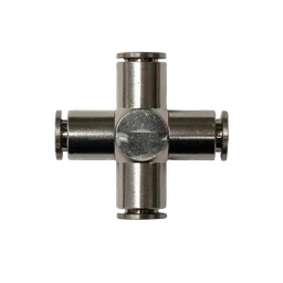 [EMZA14-A] Racor rápido "X" metálico, latón niquelado, unión manguera-manguera 14mm