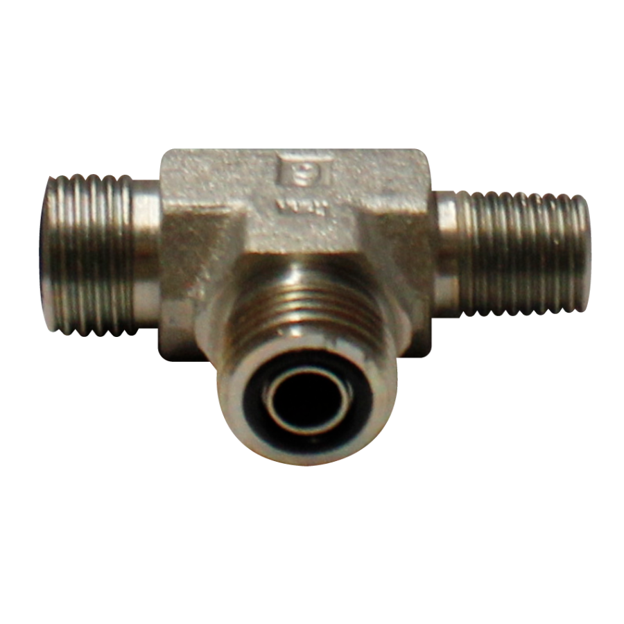 [FS-2605-06-06-06] Tee Macho cara plana x Macho NPT lateral x Macho cara plana