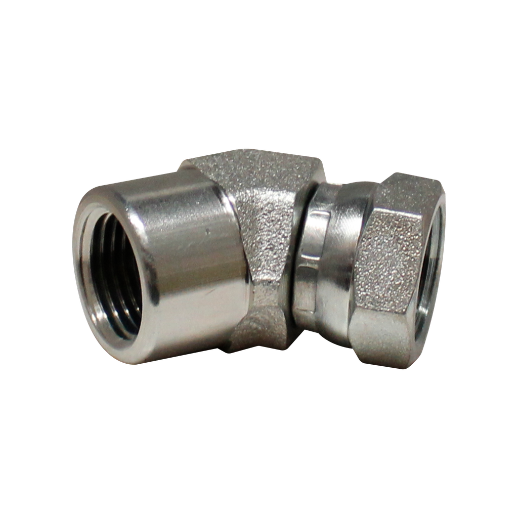 [1504-12-12] Codo a 45° Hembra NPT x Hembra NPSM giratoria