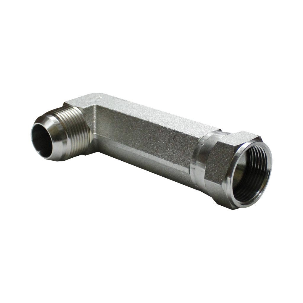 [6500-L-12-12] Codo a 90° Macho JIC 37° x Hembra giratoria JIC 37°