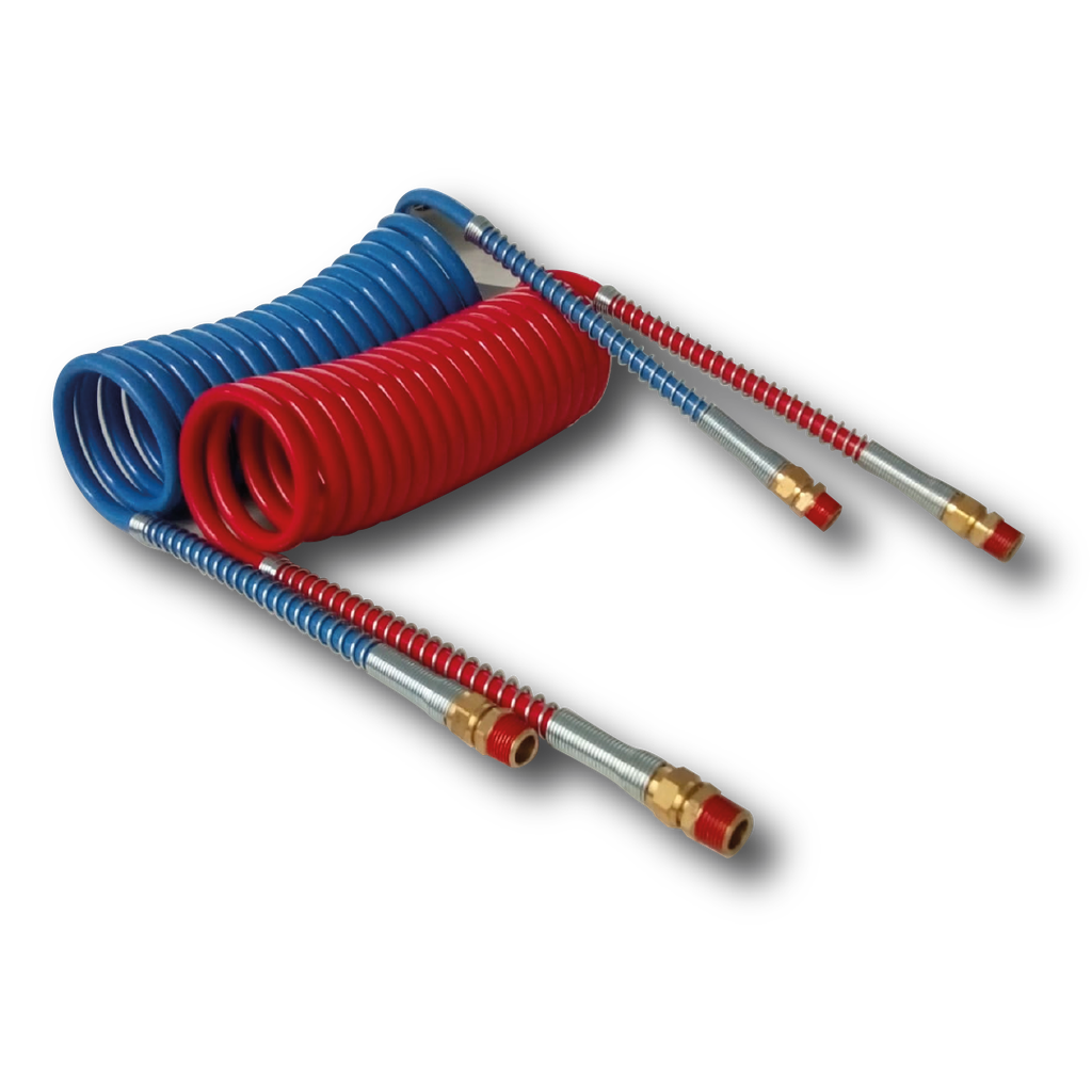 [ABCOIL-15] MANGUERA RETRACTIL ROJO Y AZUL 15 FEET