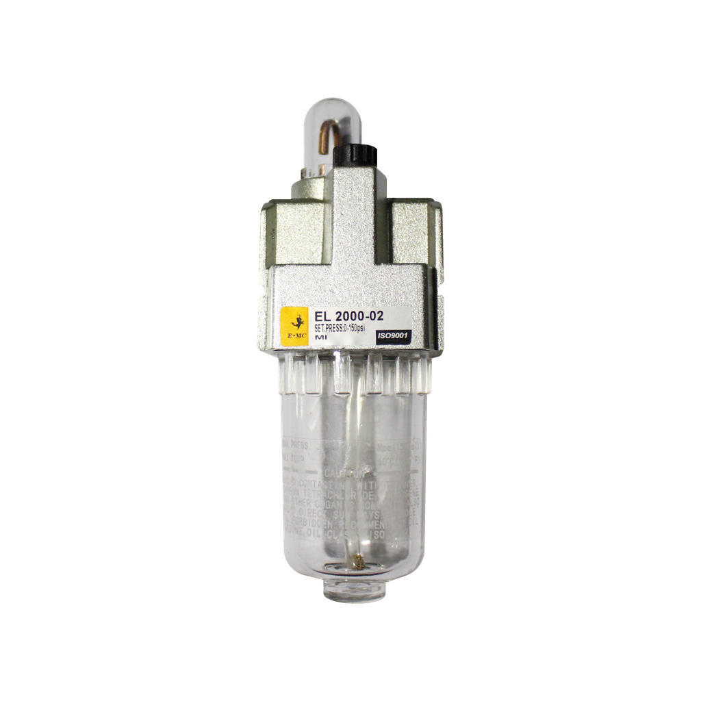 [EL2000-02] Lubricador Con Soporte Mod. EL2000-02 Presion de trabajo 1 Mpa/10 BAR/145 PSI Caudal minimo permisible para aceite 15LT/Min, Caudal 1345 LT/min Puertos PT 1/4