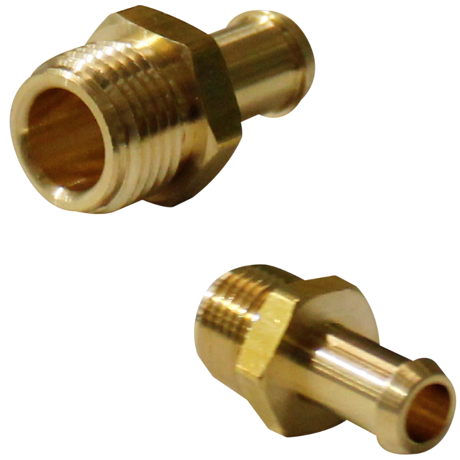 [BB-41W-06-06] Espiga lisa con borde burbuja Macho aboc inv 3/8*3/8
