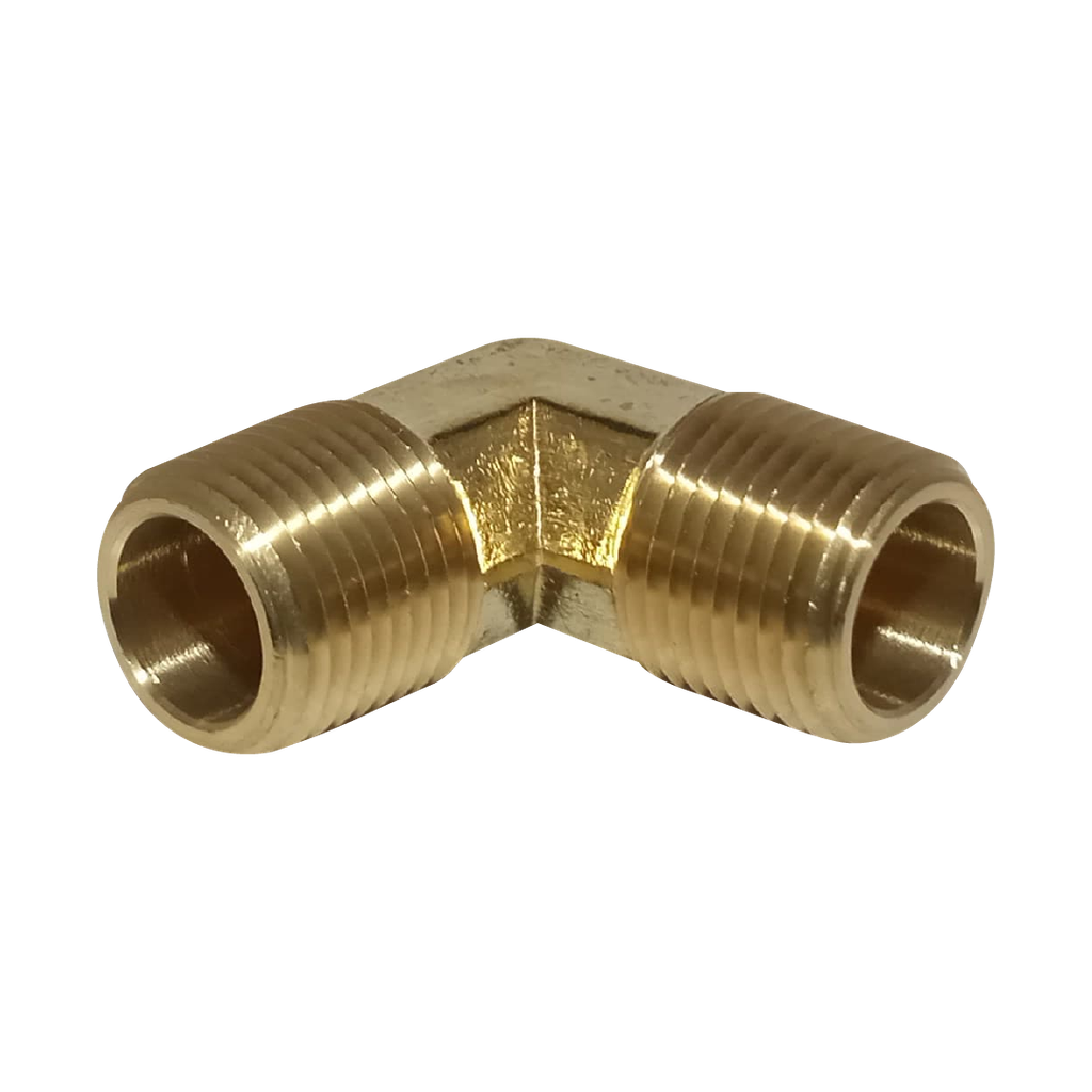 [R-N69-08-06] Codo a 90° Macho NPT a Macho NPT latón