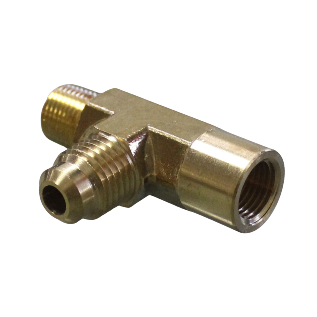 [R-427-02-02-04] TEE MACHO Y HEMBRA NPT LATERALES Y MACHO SAE AL CENTRO 1/8*1/8*1/4