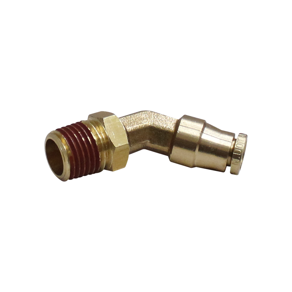 [RQ-XP54-06-04] CONECTOR MACHO CODO A 45° GIRATORIO PUSH IN 3/8 X 1/4