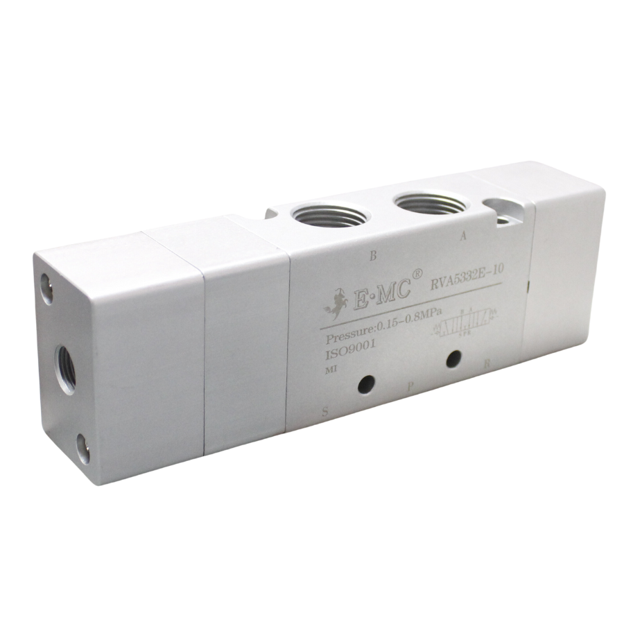 [RVA5332P-10] Válvula neumática, 5/3 biestable, Centros a presión, 3 serie, puertos 3/8" BSP