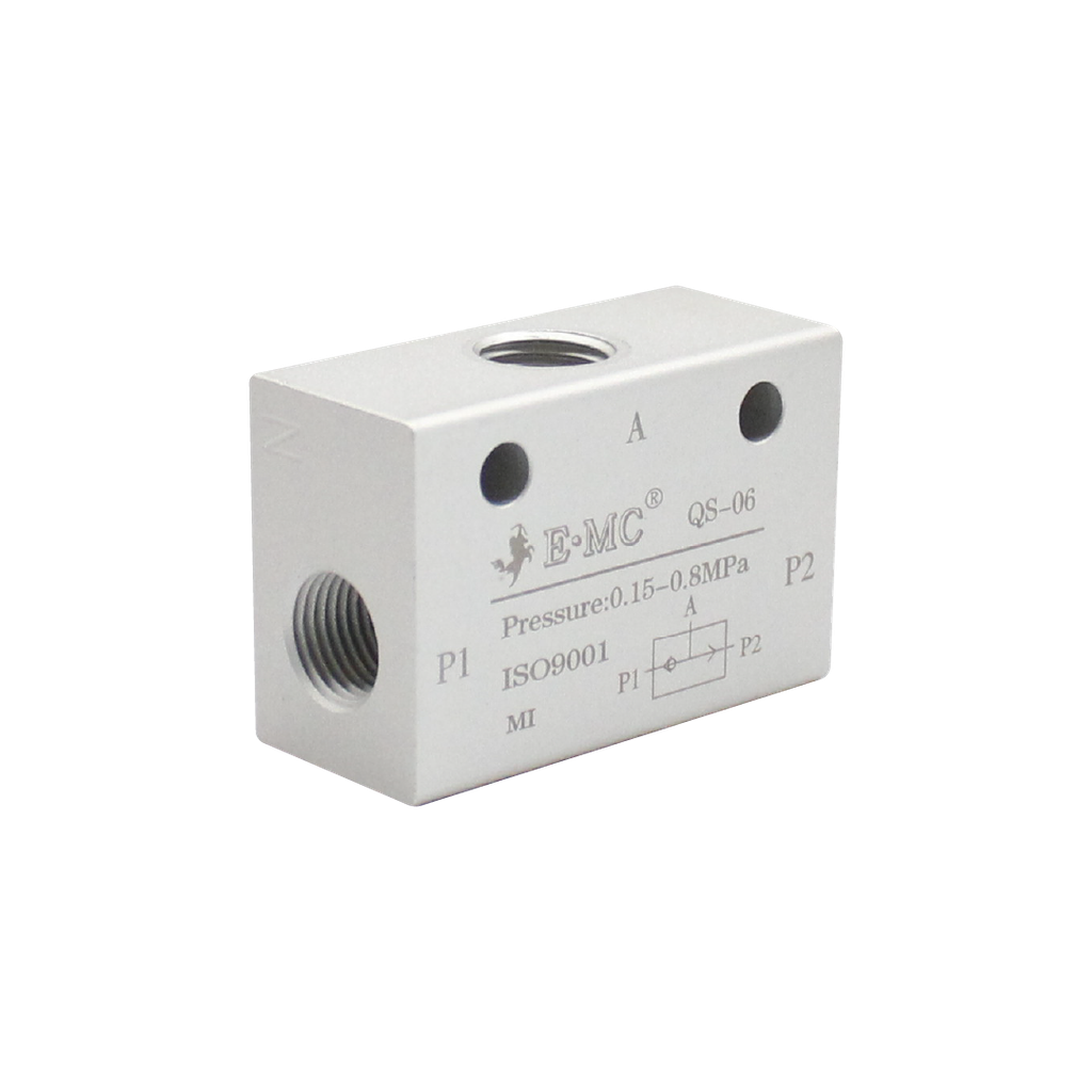 [QS08-T] Válvula selectora, puertos 1/4" NPT