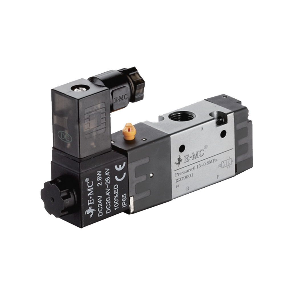 [RV3221-06QE4] Electroválvula 3/2 una bobina, 2 serie, DC24V puertos 1/8" BSP