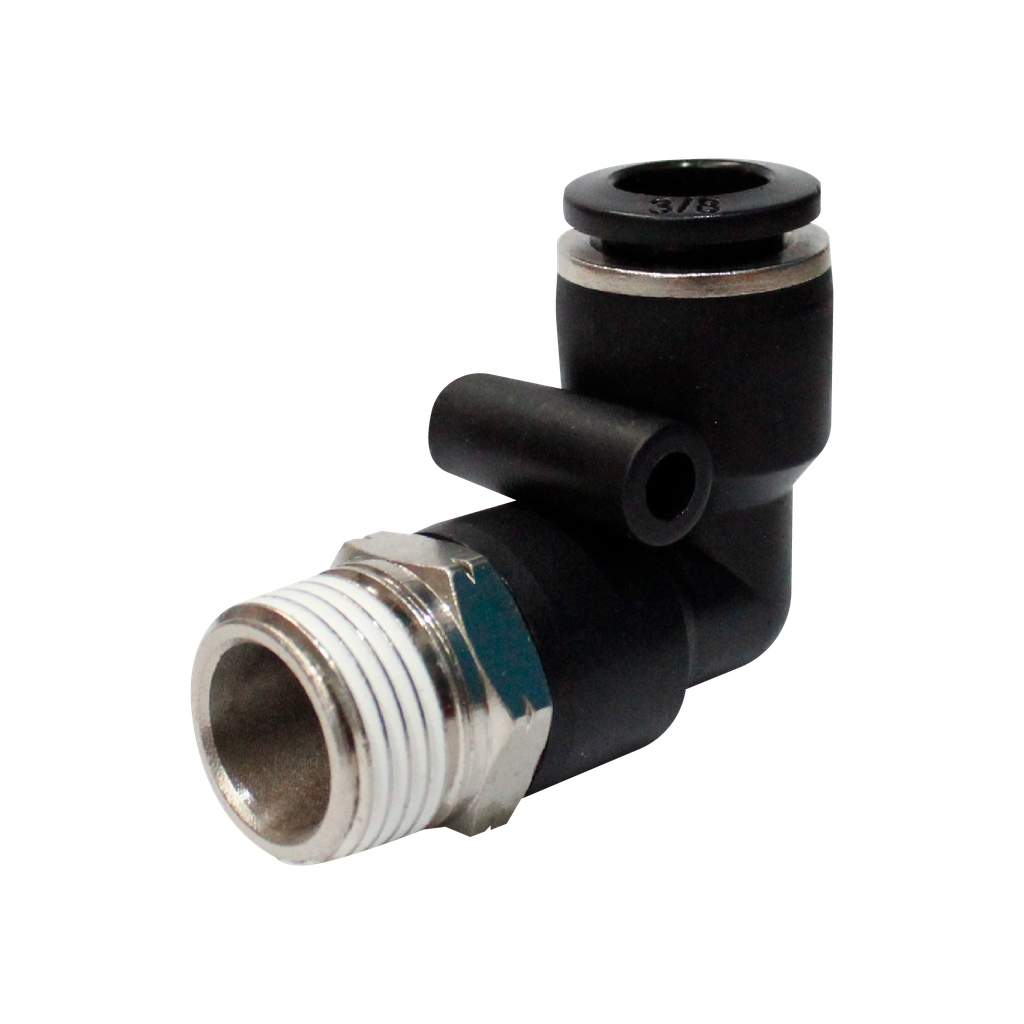 [PL 1-41-2] Conector Rapido Codo A 90° Macho Manguera 1/4 A 1/2
