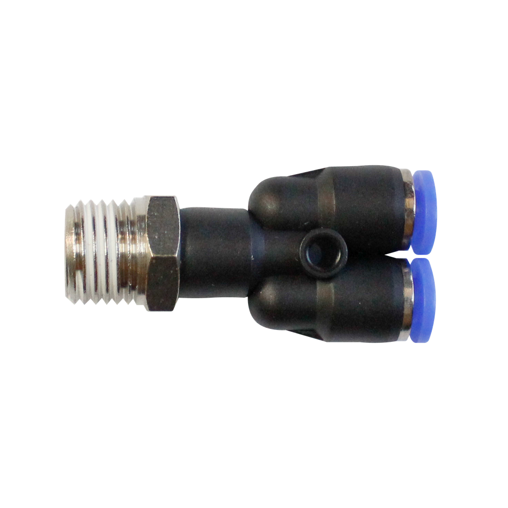 [PWT06M6] Conector rápido "Y" manguera 6 MM cuerda central M6