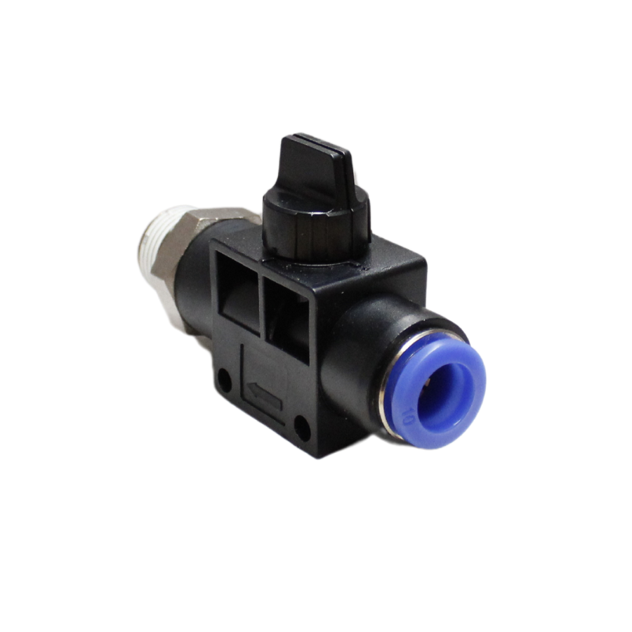 [HVFS 06 3-8] Válvula de Cierre manguera 6 MM cuerda 3/8" BSP