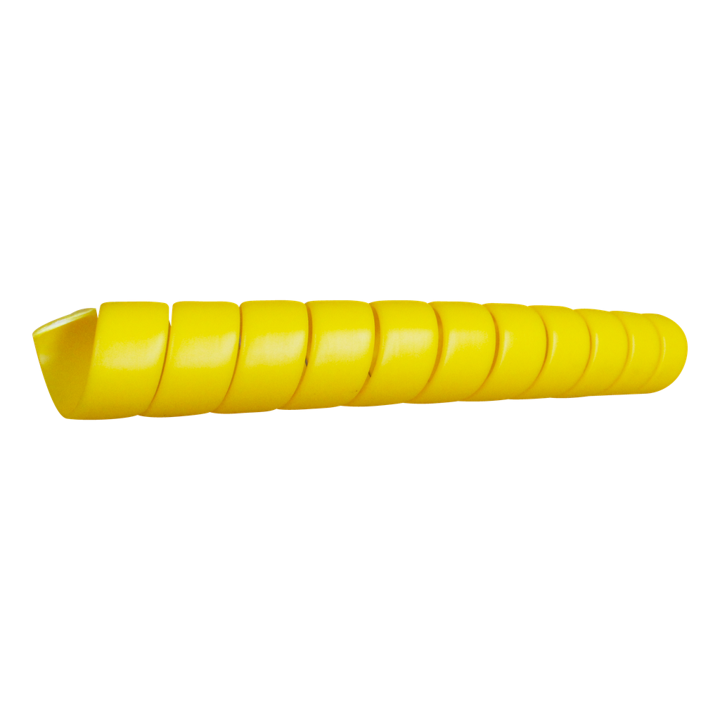 GUARDA PLÁSTICA EN ESPIRAL PARA MANGUERA O.D. 46-56 mm 20 mts. AMARILLO