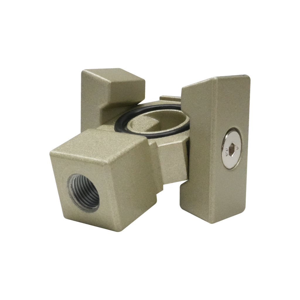 [Y31-01] Separador de modulos tipo T para FRL, EC3000 puertos 1/8"