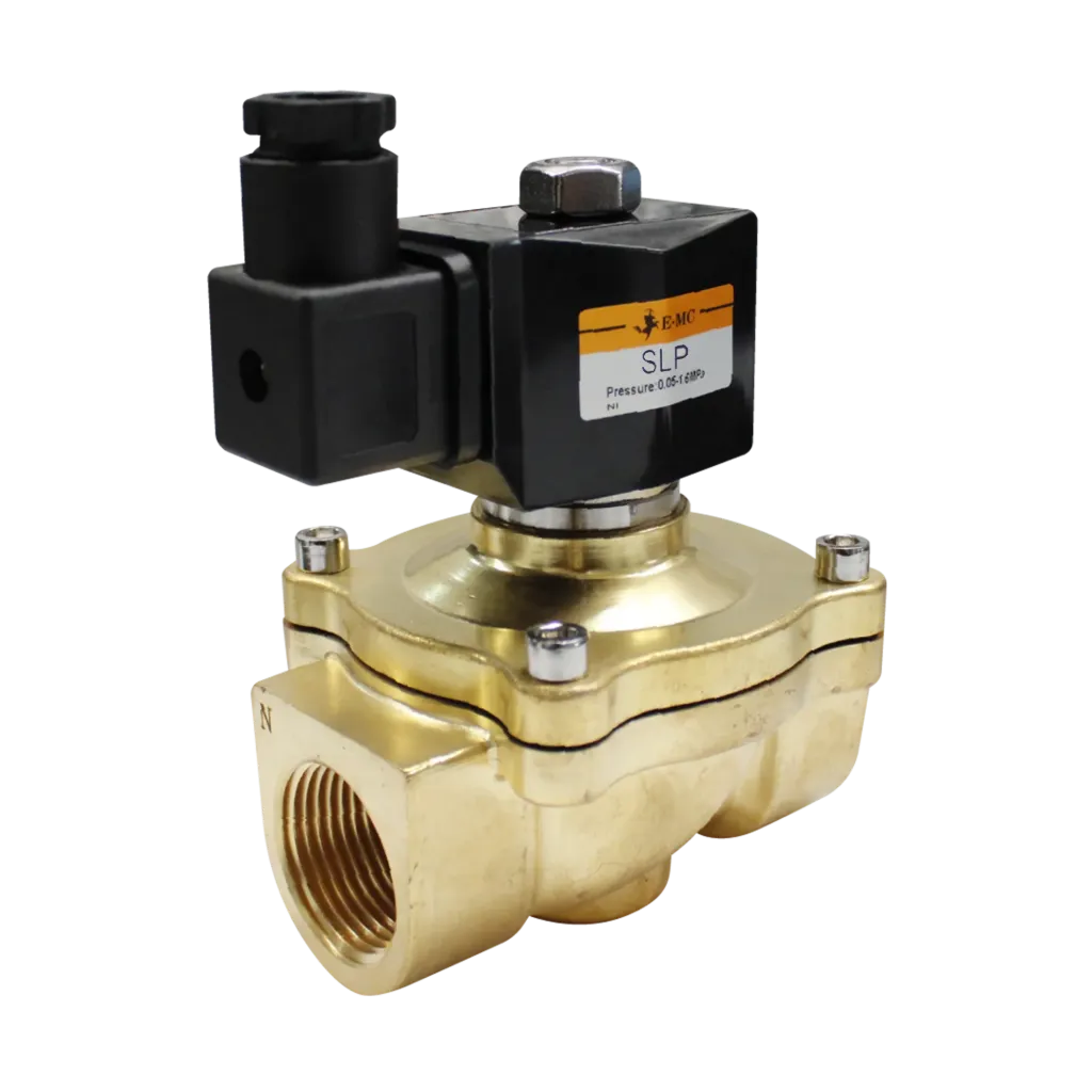 [SLP15-105E4-T] Válvula Solenoide 2/2 N.C., 24 VDC, para fluidos: aire,gas, agua caliente y aceites no corrosivos 20 cts, presión y temperatura orificio 10.5mm 1/2'' NPT