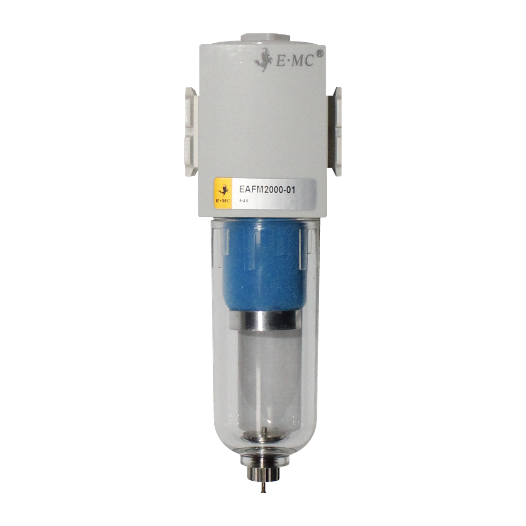 [EAFM2000-01] Filtro 0.3 micras, tamaño 2, purga manual puertos 1/8'' BSP 