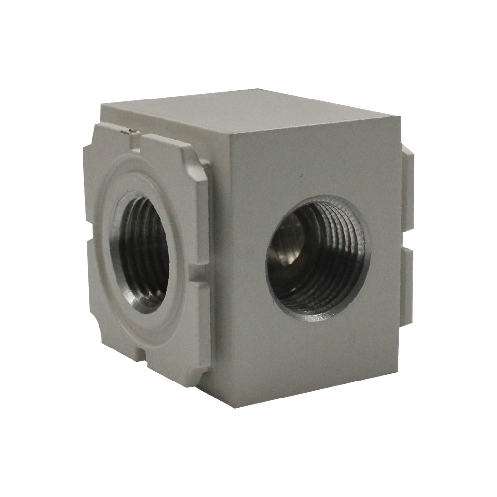 Módulo de derivación, para serie EAC, tamaño 3, 3 conexiones, puertos 1/2" BSP