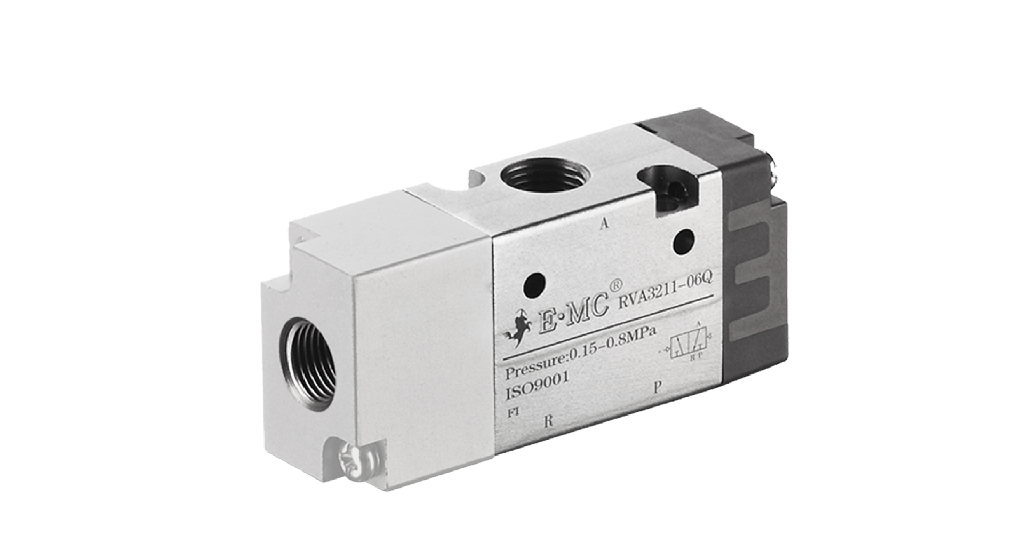 Válvula de arranque progresivo para alimentación de aire lento, tamaño 2, 24VDC, montaje tipo DIN, sin manómetro puertos 1/4'' BSP
