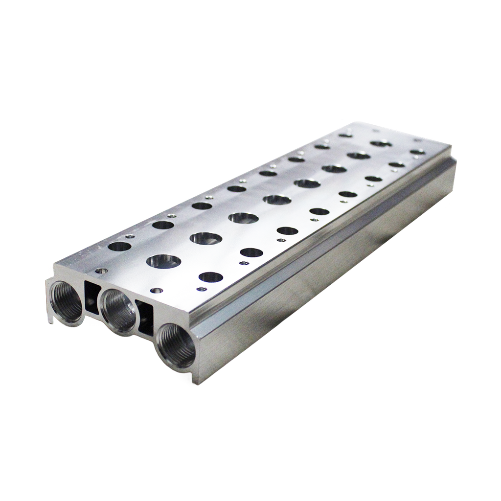 [V321-8F] Manifold placa base, electroválvulas 3/2, tamaño 1, 8 estaciones