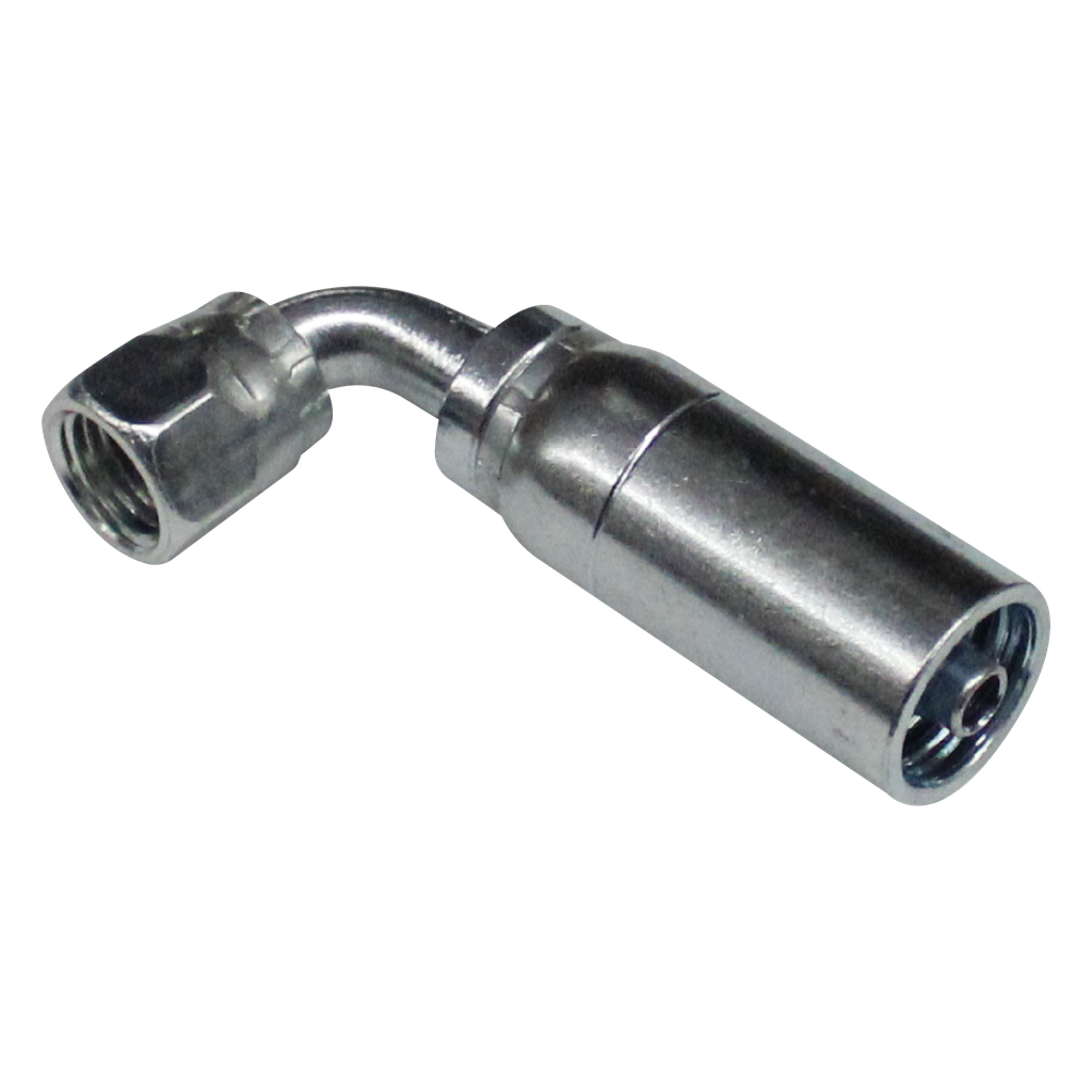 [KTP24-0812] HEMBRA JIC CODO A 90°  P/MANG TERMOPLASTICA  8-8