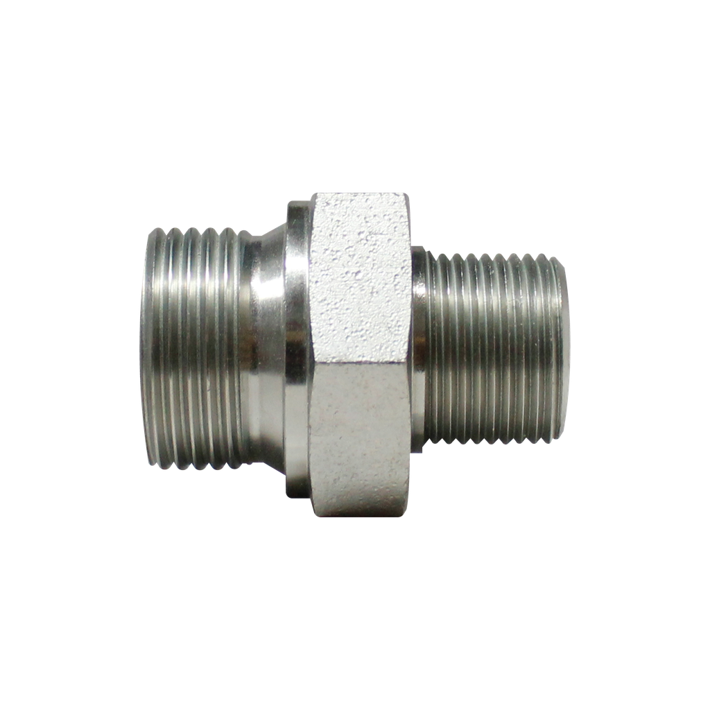 ADAPTADOR MACHO NPT X MACHO BSPP RECTO  06-08