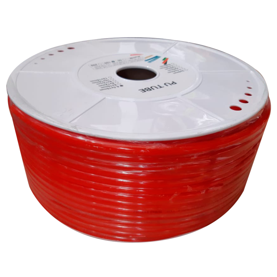 [MCM0604-RD] TUBING PU 6 X 4 MM ROJO SOLIDO 200 M