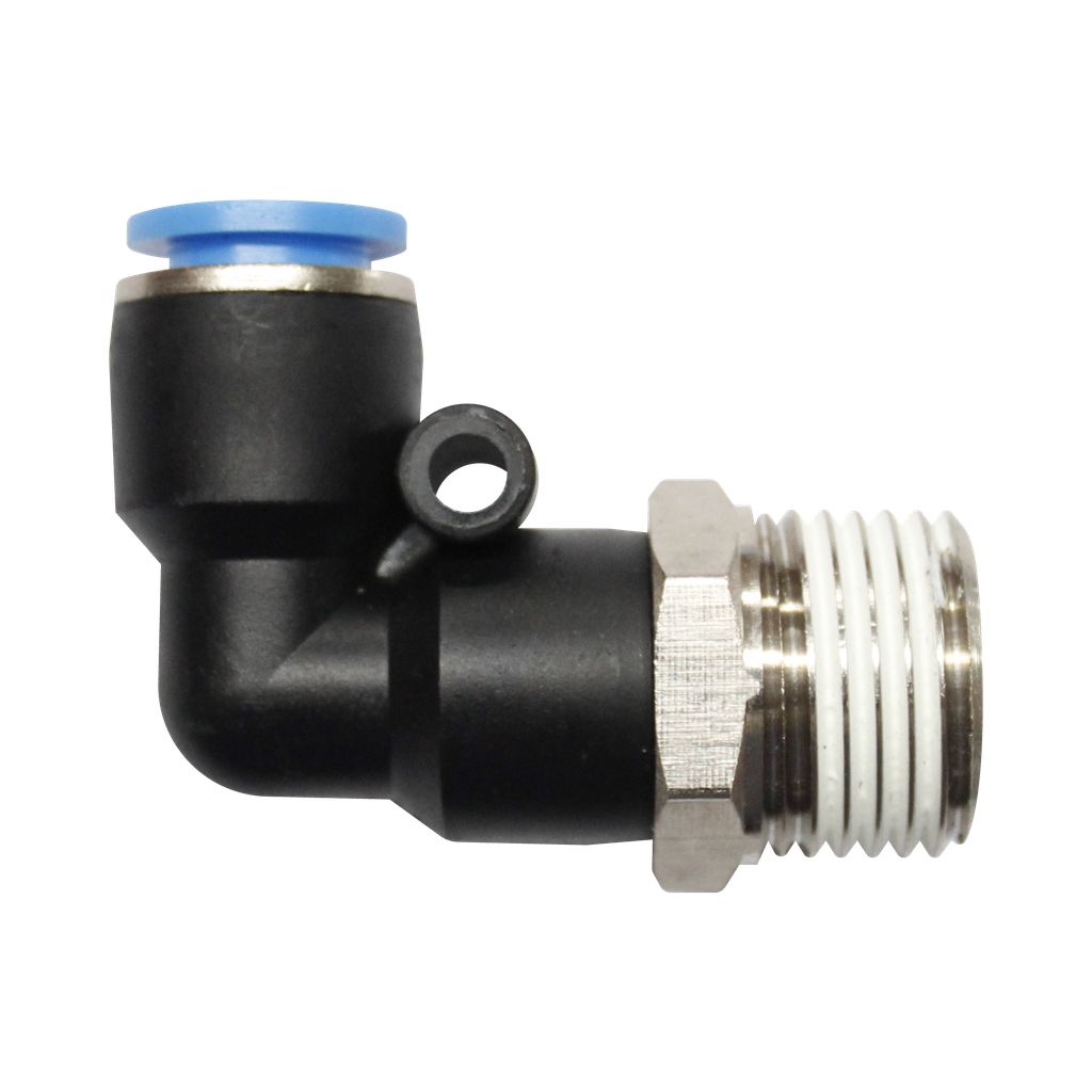 [PL041-4] Conector Rápido "L" rosca PT macho de 1/4 diámetro de manguera 4 MM