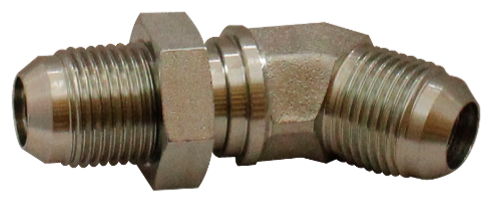 [2702LN-04-04] Codo a 45° JIC 37° pasamuros con tuerca