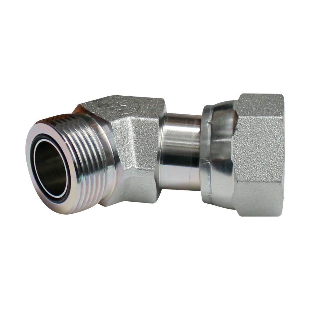 [FS-6502-06-06] Codo a 45° Macho cara plana x Hembra cara plana